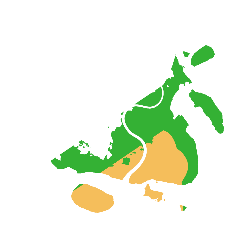 Biome Rust Map: Procedural Map, Size: 2000, Seed: 15168345