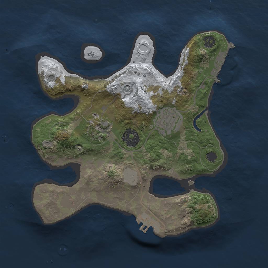 Rust Map: Procedural Map, Size: 2250, Seed: 1511747458, 10 Monuments