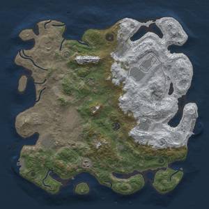 Thumbnail Rust Map: Procedural Map, Size: 3850, Seed: 832177455, 19 Monuments