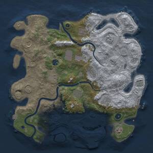 Thumbnail Rust Map: Procedural Map, Size: 3850, Seed: 832177455, 17 Monuments