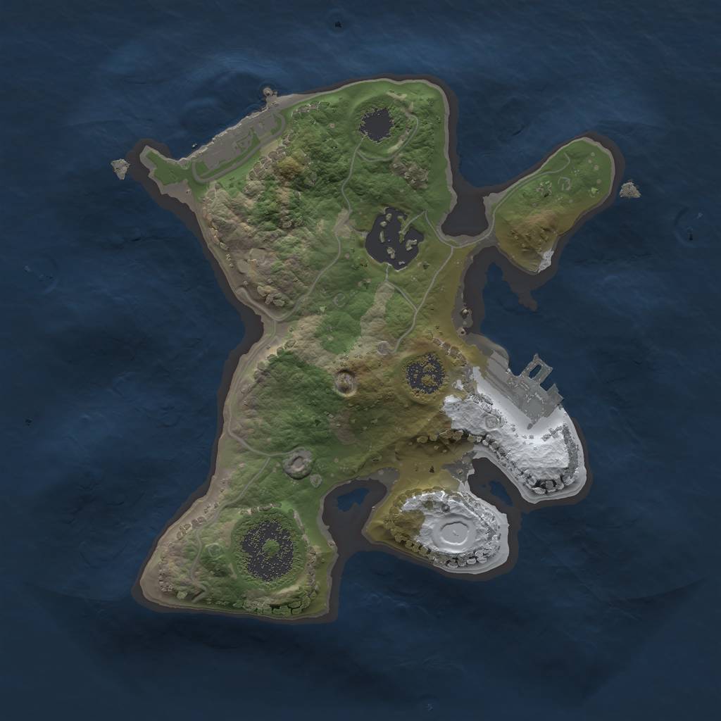 Rust Map: Procedural Map, Size: 1900, Seed: 258, 8 Monuments