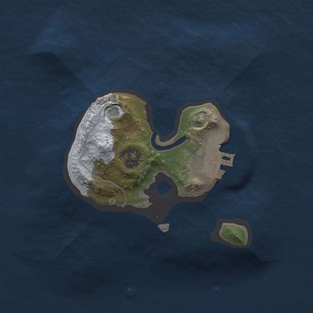Rust Map: Procedural Map, Size: 1500, Seed: 2597135, 5 Monuments