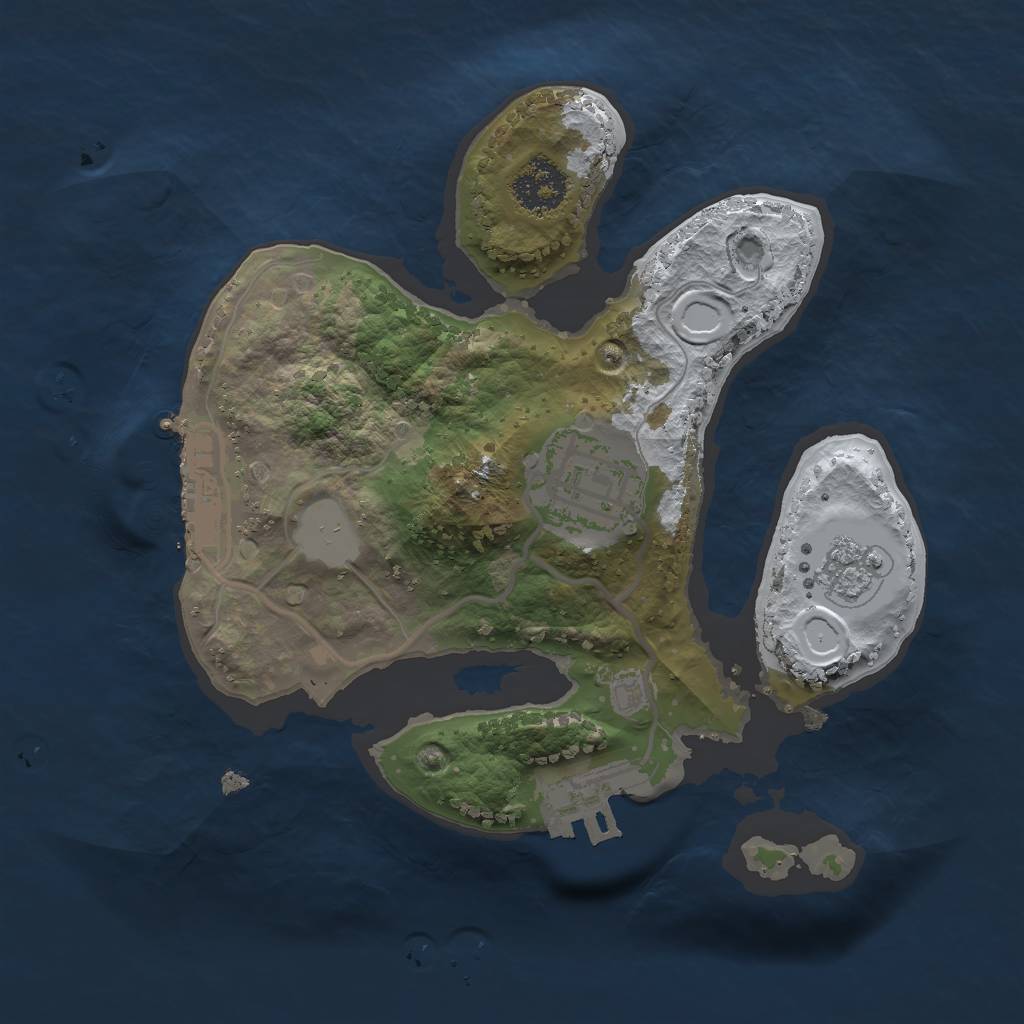 Rust Map: Procedural Map, Size: 2000, Seed: 2700, 9 Monuments