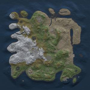 Thumbnail Rust Map: Procedural Map, Size: 3400, Seed: 123456, 14 Monuments