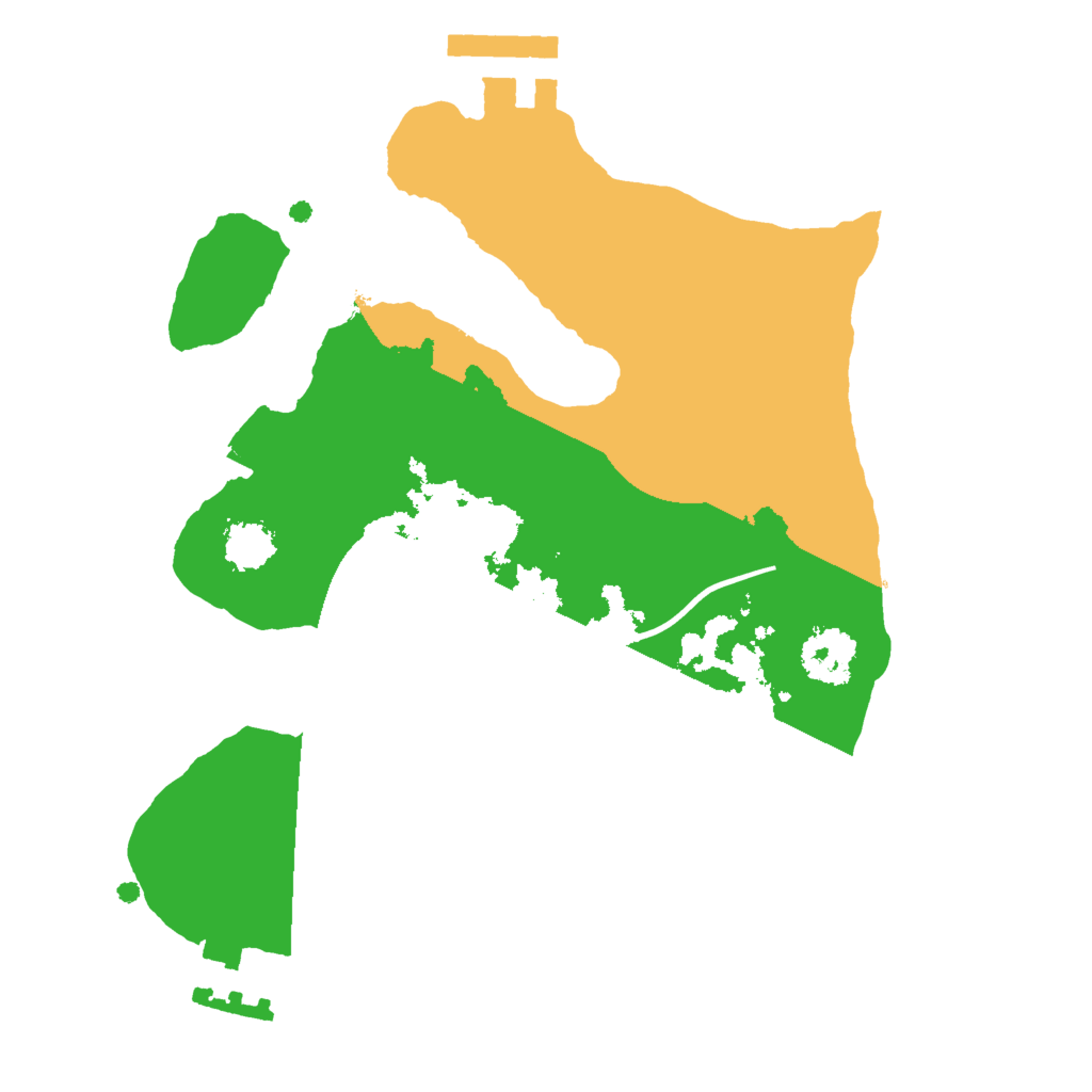 Biome Rust Map: Procedural Map, Size: 2000, Seed: 20259527