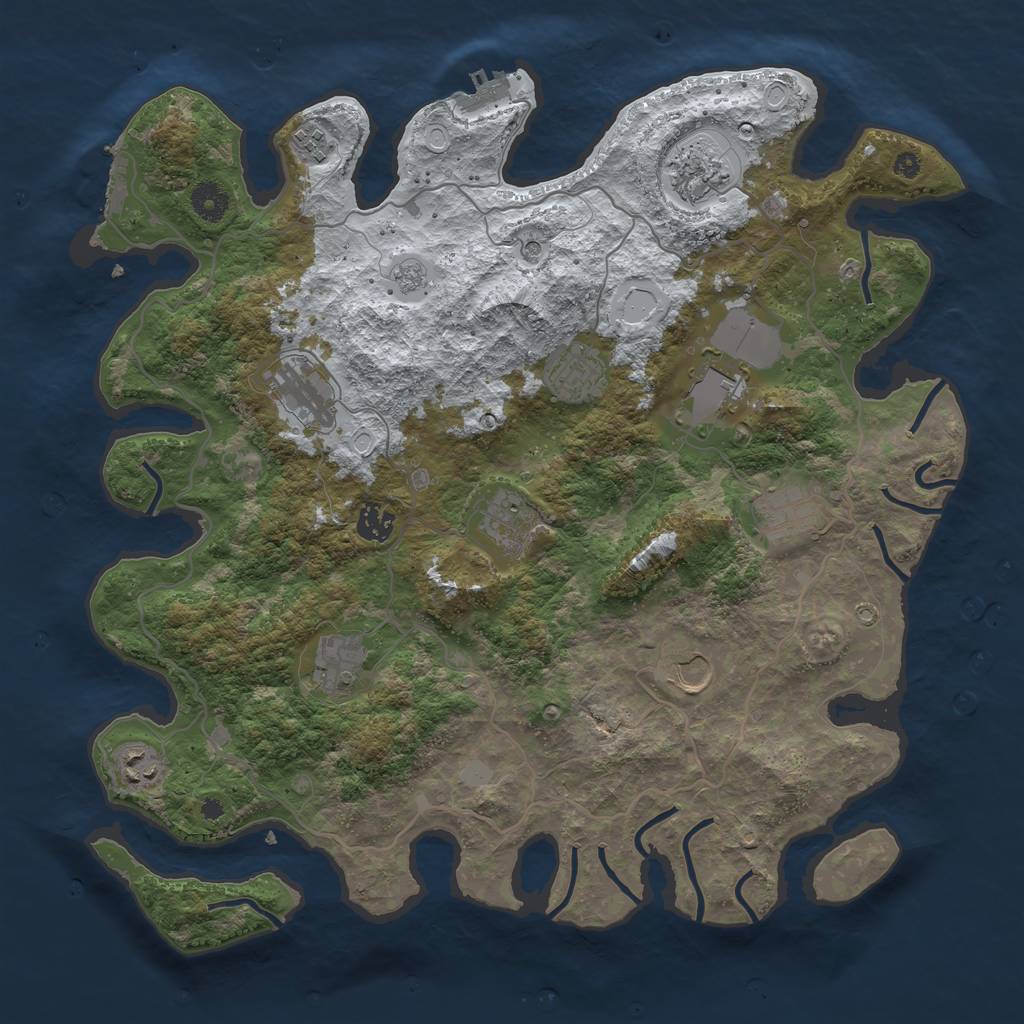 Rust Map: Procedural Map, Size: 4000, Seed: 5672019, 20 Monuments