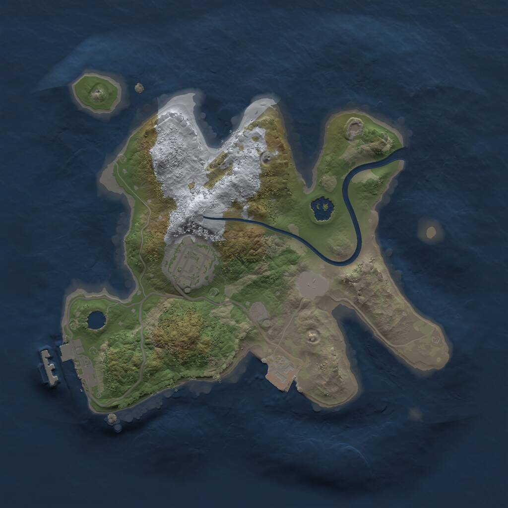 Rust Map: Procedural Map, Size: 2200, Seed: 793197, 3 Monuments