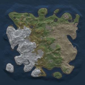 Thumbnail Rust Map: Procedural Map, Size: 3500, Seed: 60000, 15 Monuments