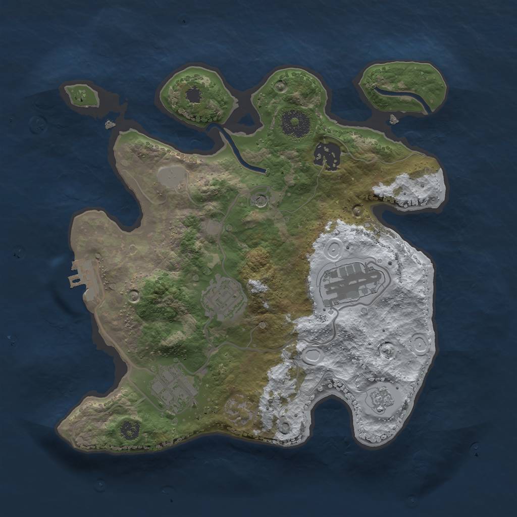 Rust Map: Procedural Map, Size: 2700, Seed: 58020, 12 Monuments