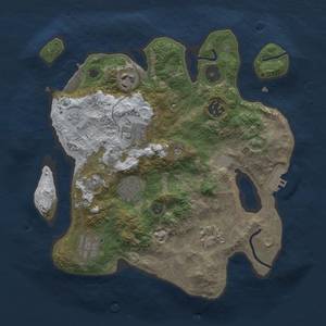 Thumbnail Rust Map: Procedural Map, Size: 3000, Seed: 96, 15 Monuments