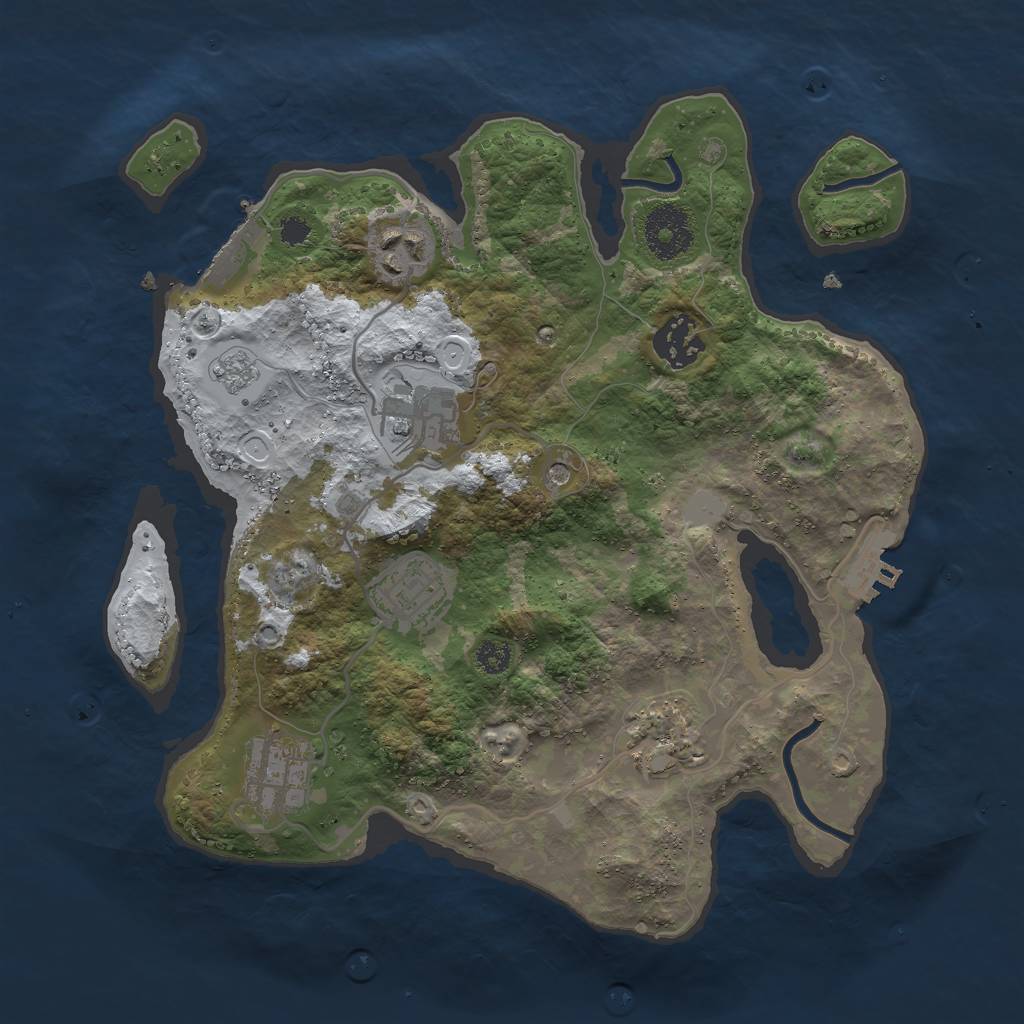 Rust Map: Procedural Map, Size: 3000, Seed: 96, 15 Monuments