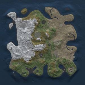 Thumbnail Rust Map: Procedural Map, Size: 3200, Seed: 254993048, 15 Monuments