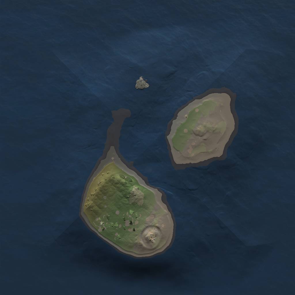 Rust Map: Procedural Map, Size: 1200, Seed: 43232, 3 Monuments