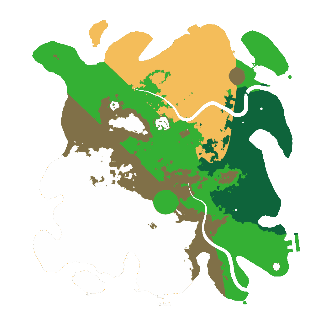 Biome Rust Map: Procedural Map, Size: 3500, Seed: 8888