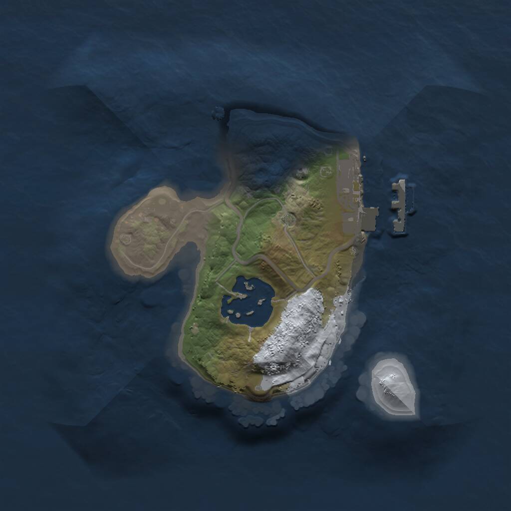 Rust Map: Procedural Map, Size: 1500, Seed: 1597433658, 3 Monuments