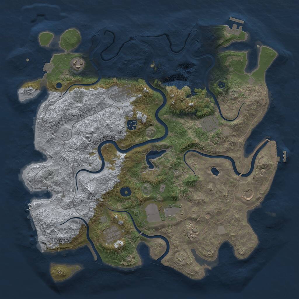 Rust Map: Procedural Map, Size: 4169, Seed: 428, 15 Monuments