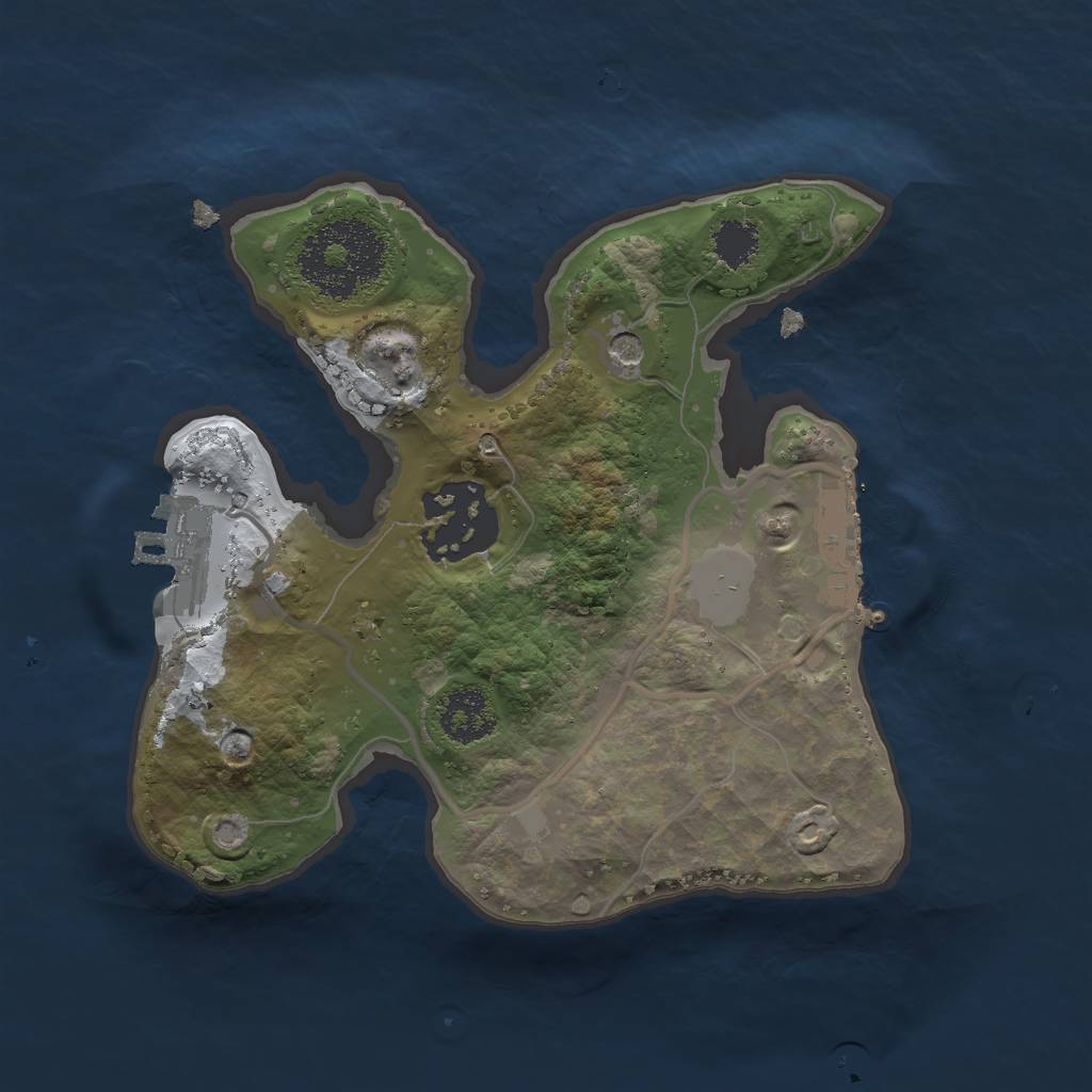 Rust Map: Procedural Map, Size: 2000, Seed: 11611, 9 Monuments
