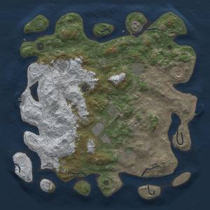 Thumbnail Rust Map: Procedural Map, Size: 4300, Seed: 1232251847, 18 Monuments