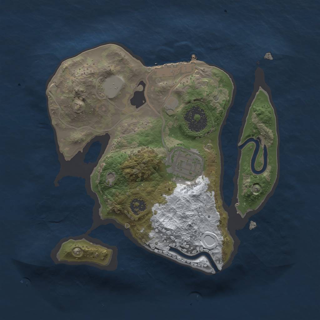 Rust Map: Procedural Map, Size: 2000, Seed: 84678868, 7 Monuments
