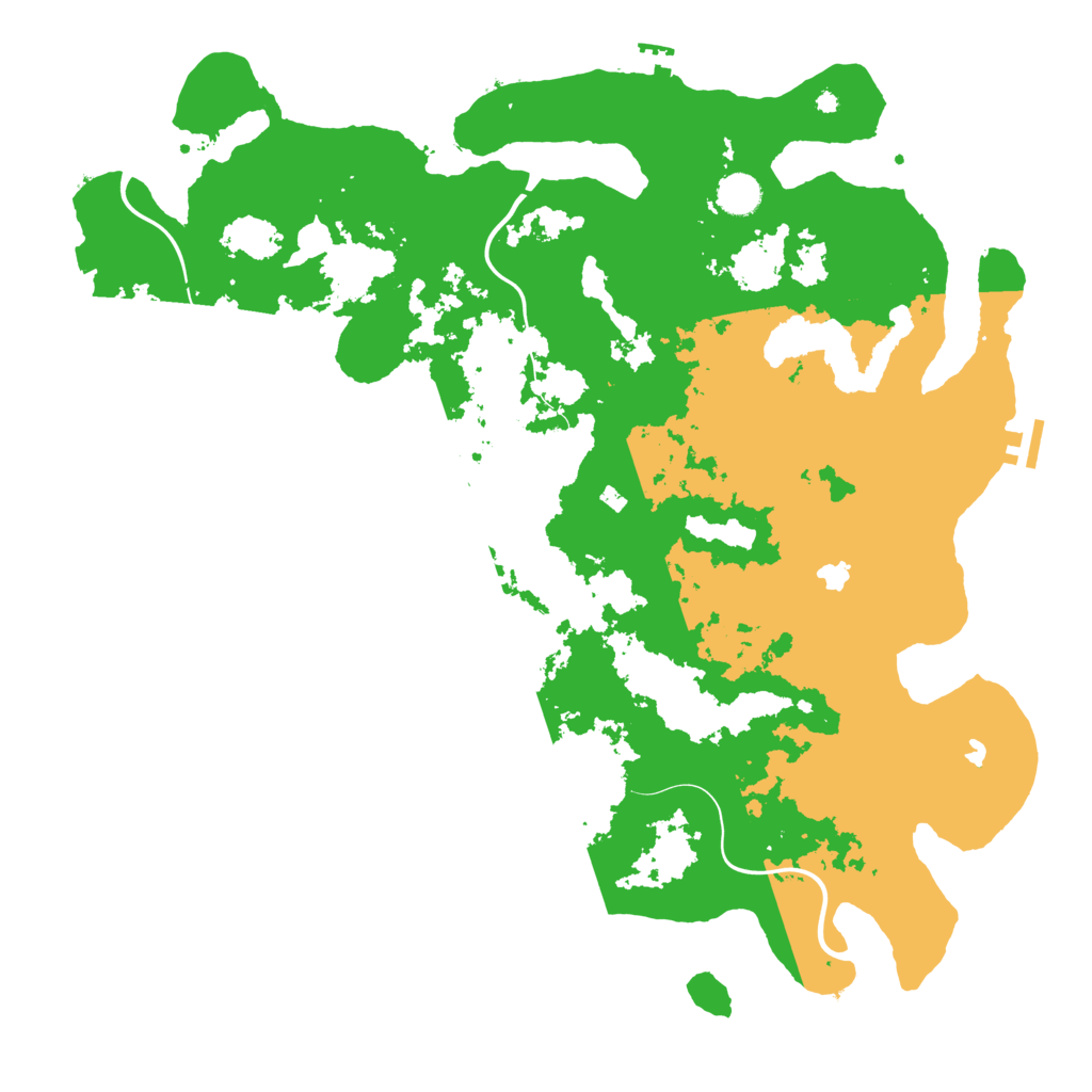 Biome Rust Map: Procedural Map, Size: 4500, Seed: 3969595