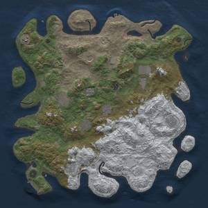 Thumbnail Rust Map: Procedural Map, Size: 4300, Seed: 898927100, 19 Monuments