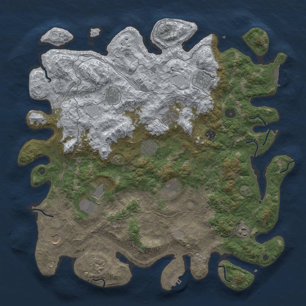 Rust Map: Procedural Map, Size: 4500, Seed: 2020919, 20 Monuments