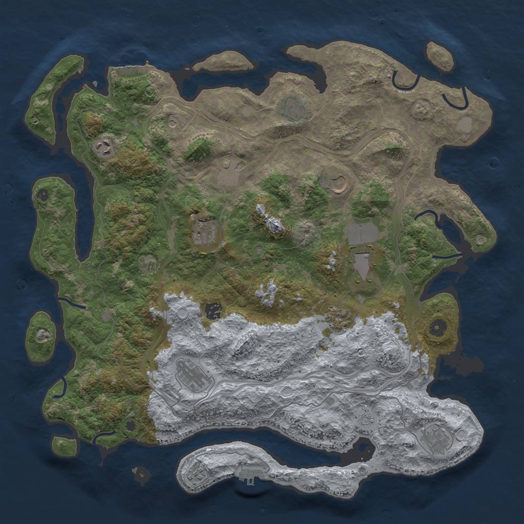 Rust Map: Procedural Map, Size: 4500, Seed: 6000934, 20 Monuments