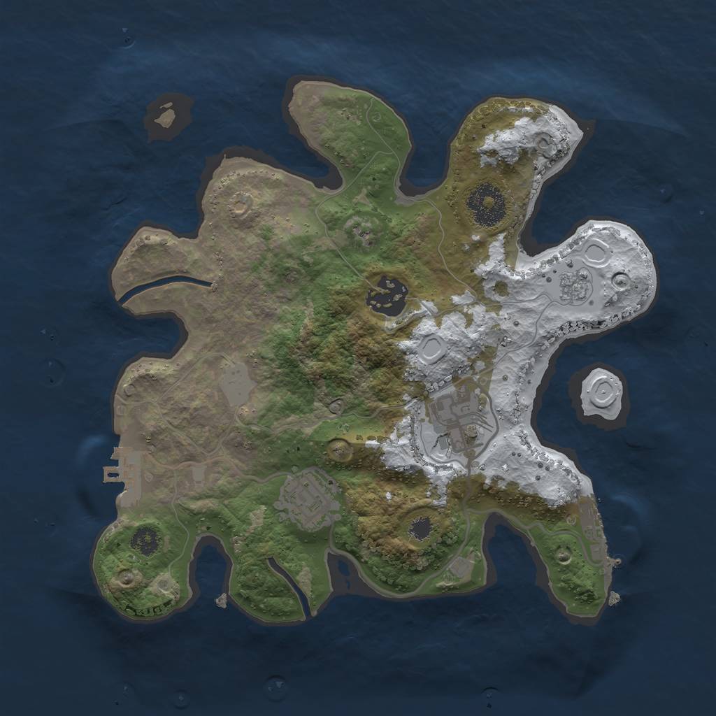 Rust Map: Procedural Map, Size: 2666, Seed: 3491470, 11 Monuments