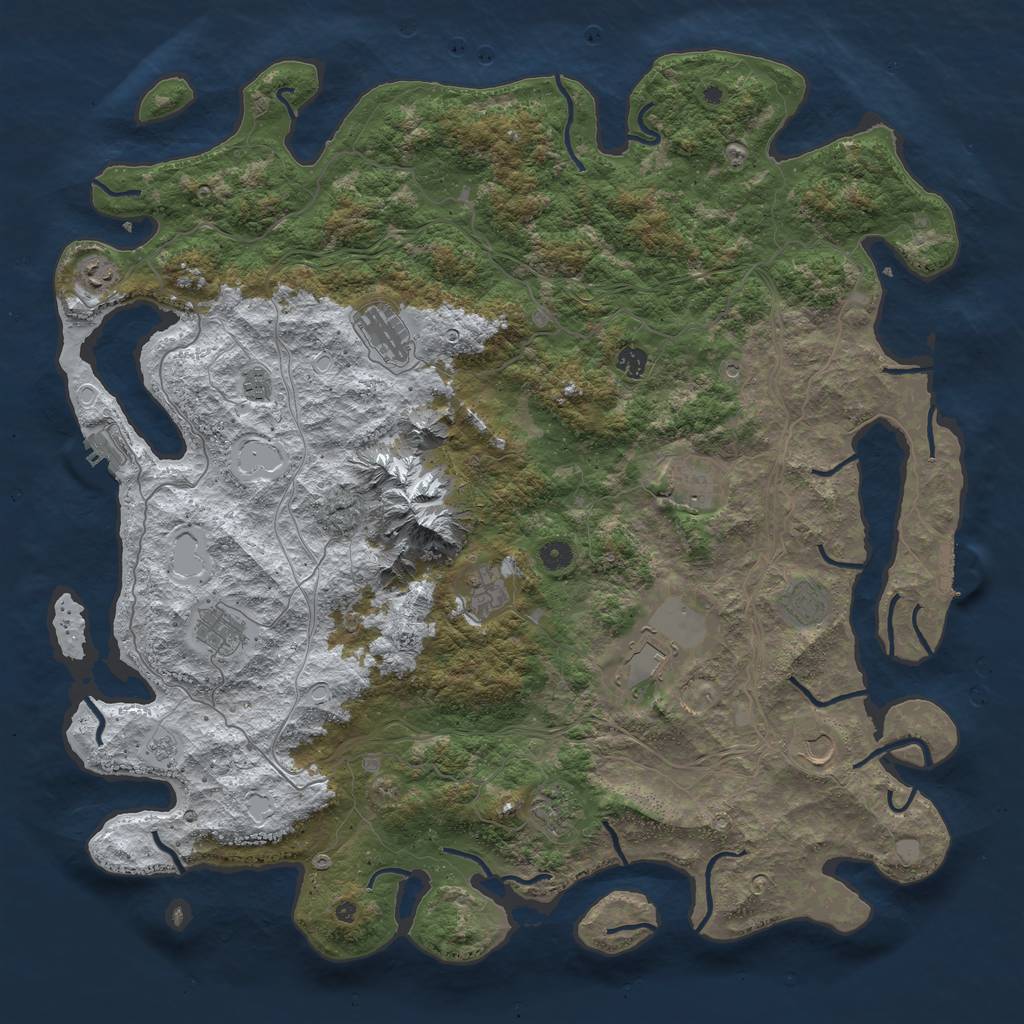 Rust Map: Procedural Map, Size: 5000, Seed: 112979, 20 Monuments
