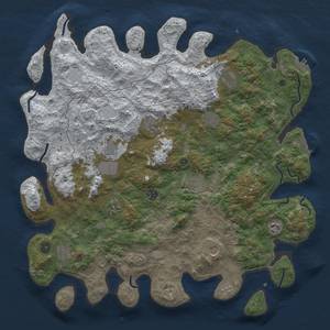 Thumbnail Rust Map: Procedural Map, Size: 4500, Seed: 768287, 20 Monuments