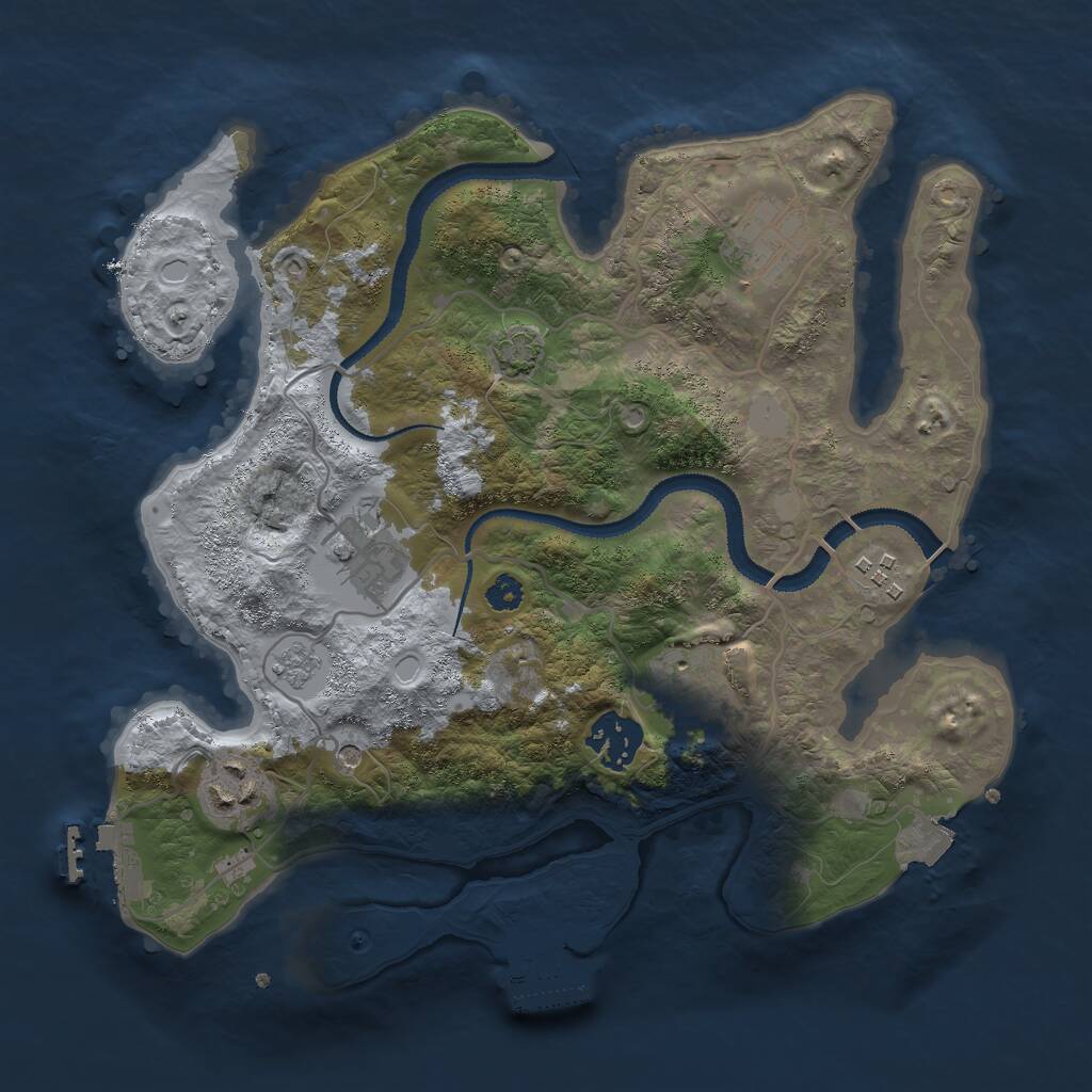 Rust Map: Procedural Map, Size: 3000, Seed: 238, 12 Monuments