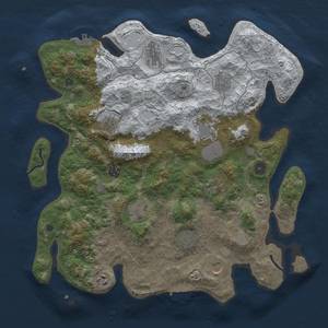 Thumbnail Rust Map: Procedural Map, Size: 4000, Seed: 191987, 20 Monuments