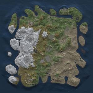 Thumbnail Rust Map: Procedural Map, Size: 4050, Seed: 12345, 20 Monuments