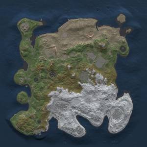 Thumbnail Rust Map: Procedural Map, Size: 3500, Seed: 1098765, 18 Monuments