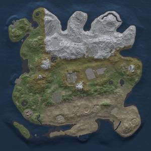 Thumbnail Rust Map: Procedural Map, Size: 3500, Seed: 1182520405, 18 Monuments