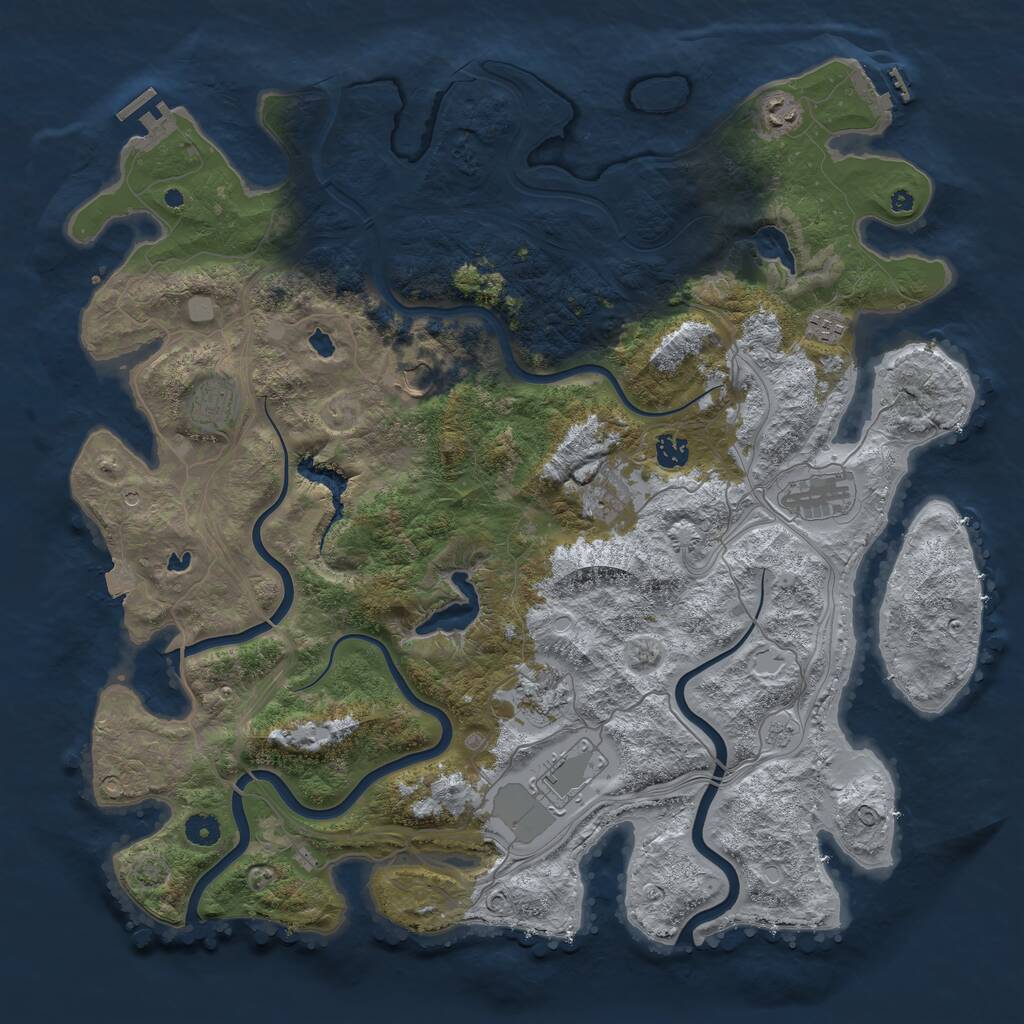Rust Map: Procedural Map, Size: 4500, Seed: 141089, 15 Monuments