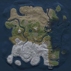 Thumbnail Rust Map: Procedural Map, Size: 3700, Seed: 24568, 13 Monuments