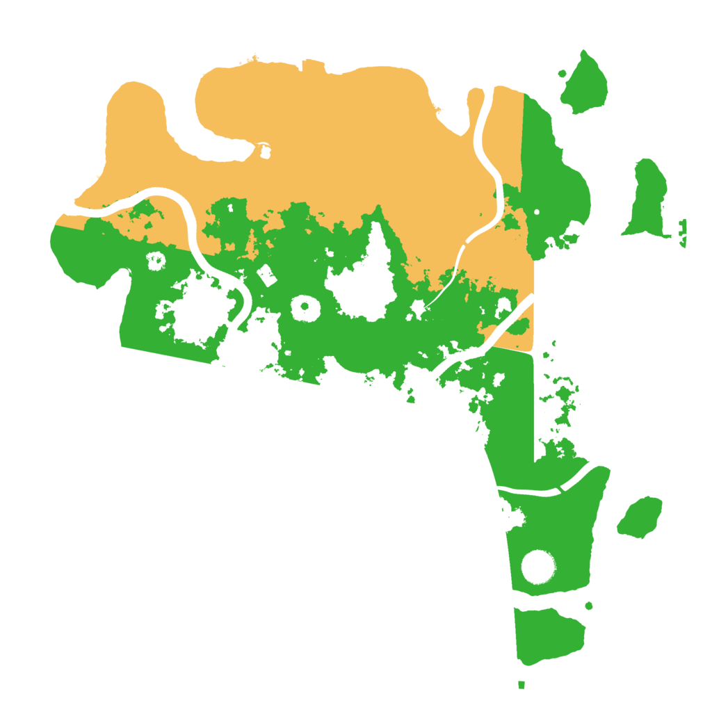 Biome Rust Map: Procedural Map, Size: 3700, Seed: 24568