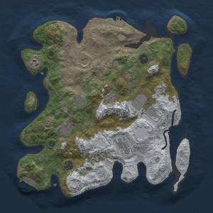 Thumbnail Rust Map: Procedural Map, Size: 3500, Seed: 2117, 18 Monuments