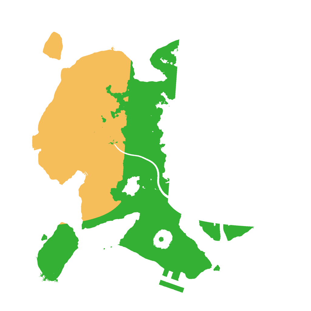 Biome Rust Map: Procedural Map, Size: 2500, Seed: 12121