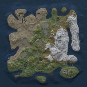 Thumbnail Rust Map: Procedural Map, Size: 3500, Seed: 890543950, 19 Monuments