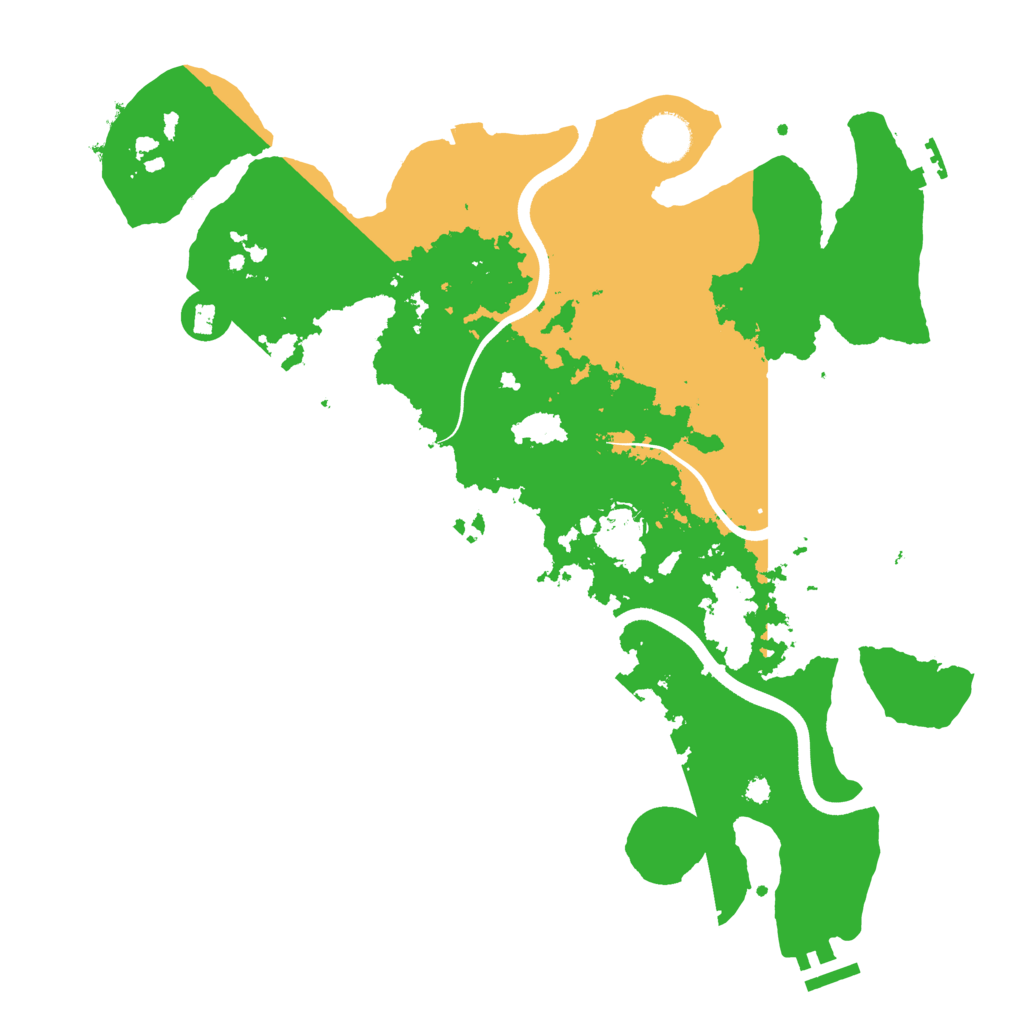 Biome Rust Map: Procedural Map, Size: 3700, Seed: 3666525