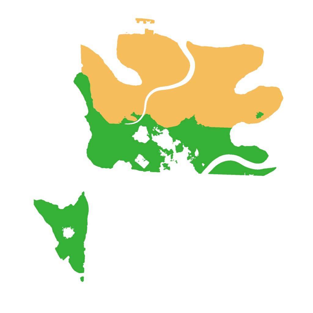 Biome Rust Map: Procedural Map, Size: 2500, Seed: 1821648342