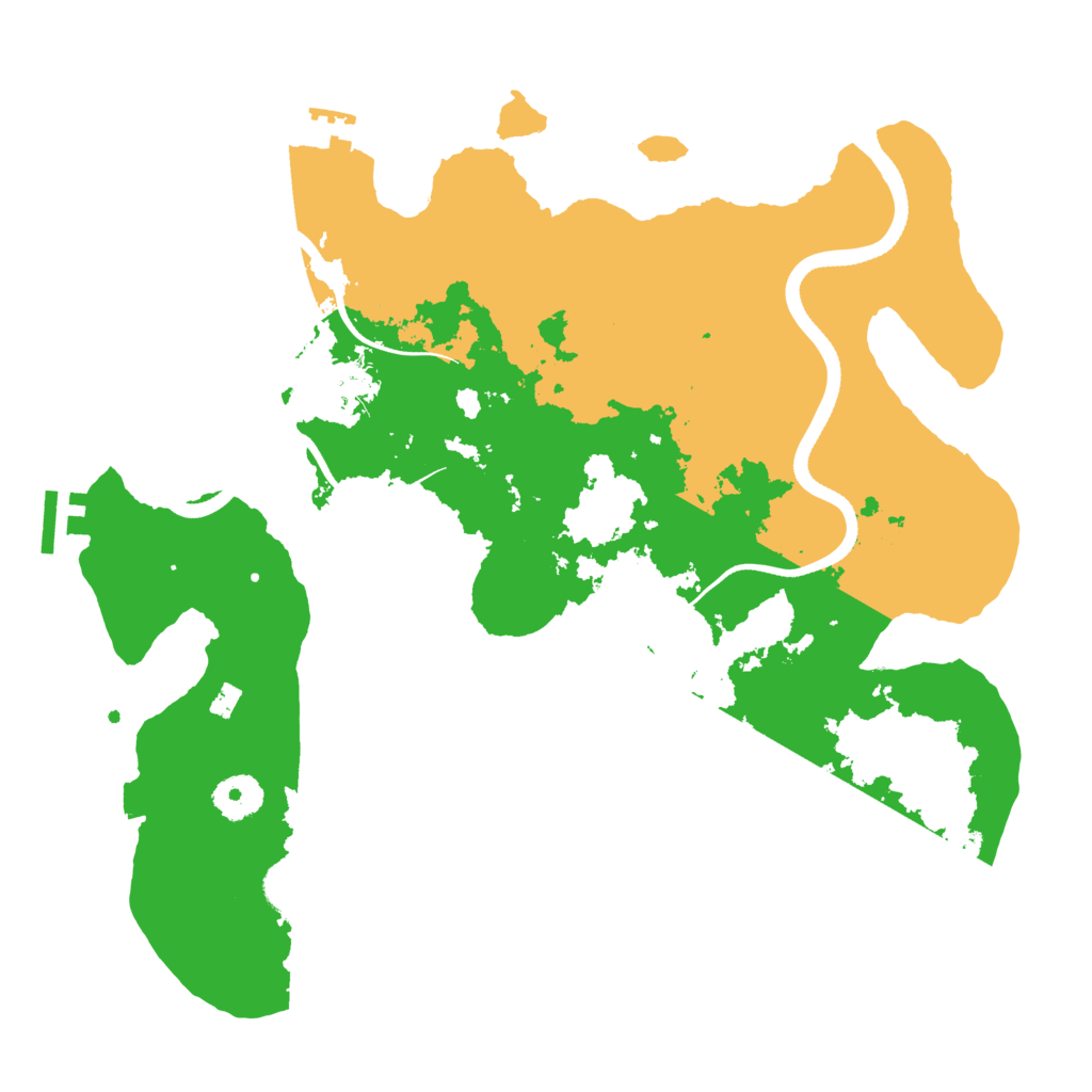 Biome Rust Map: Procedural Map, Size: 3500, Seed: 497507138