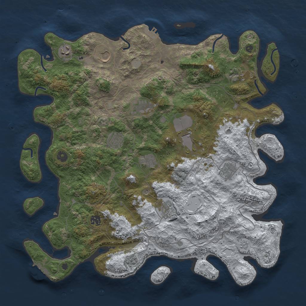 Rust Map: Procedural Map, Size: 4250, Seed: 89421, 20 Monuments