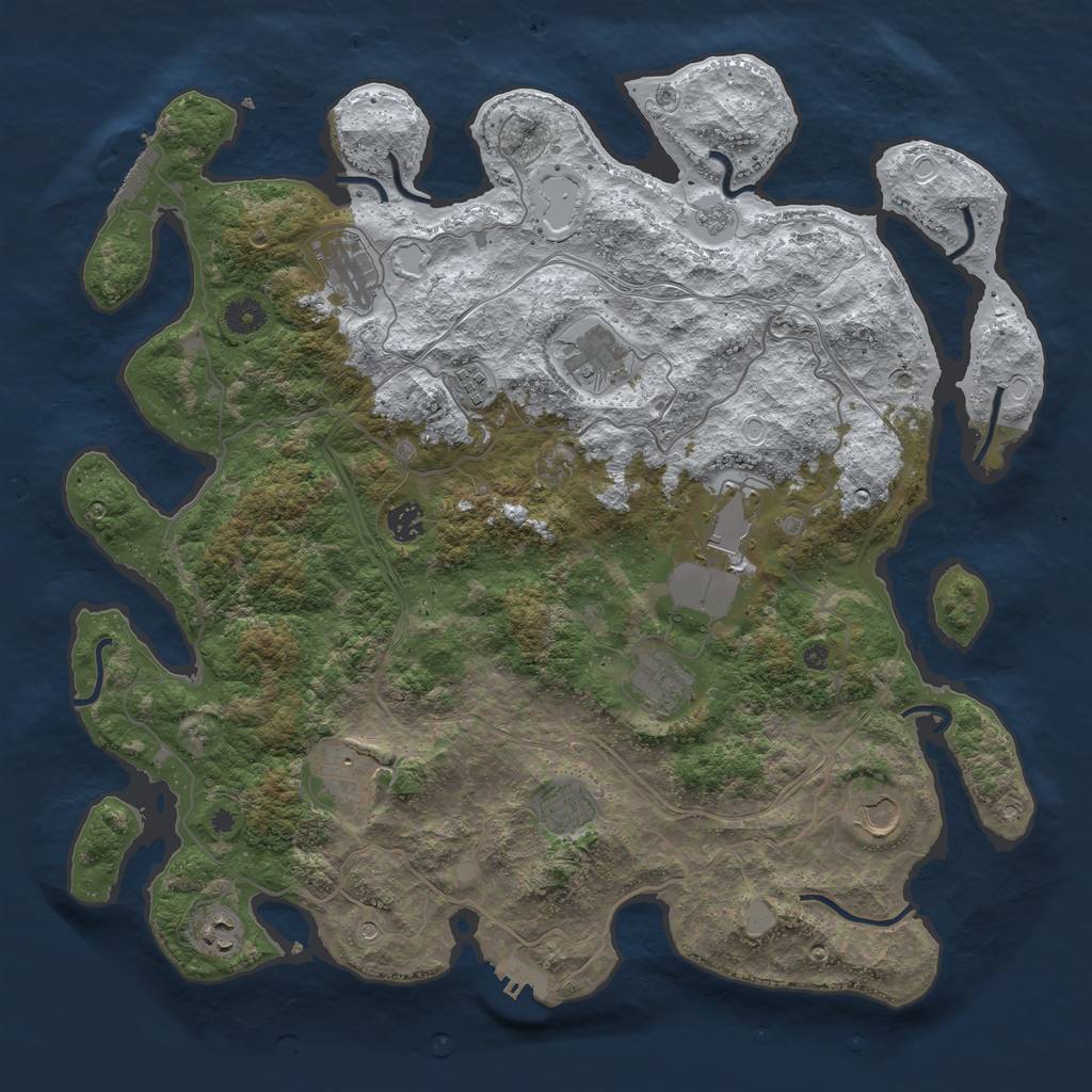 Rust Map: Procedural Map, Size: 4250, Seed: 3229419, 19 Monuments