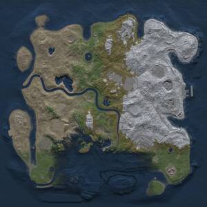 Thumbnail Rust Map: Procedural Map, Size: 4000, Seed: 1122, 16 Monuments