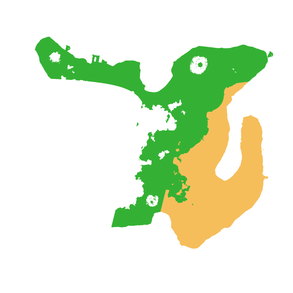 Biome Rust Map: Procedural Map, Size: 2500, Seed: 1491