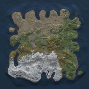 Thumbnail Rust Map: Procedural Map, Size: 3500, Seed: 1419, 19 Monuments