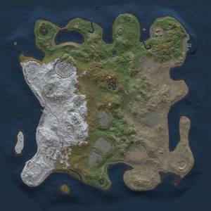 Thumbnail Rust Map: Procedural Map, Size: 3500, Seed: 1060539446, 20 Monuments